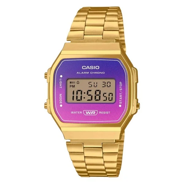 Casio Vintage Digital Stainless-Steel Watch for Unisex, Gold - A168WERG-2ADF